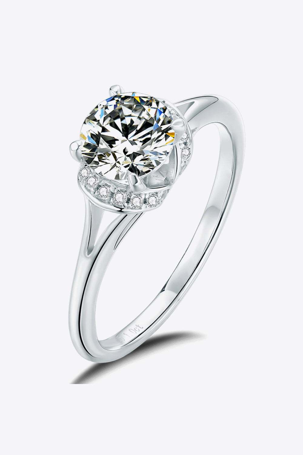 1 Carat Split Shank Ring