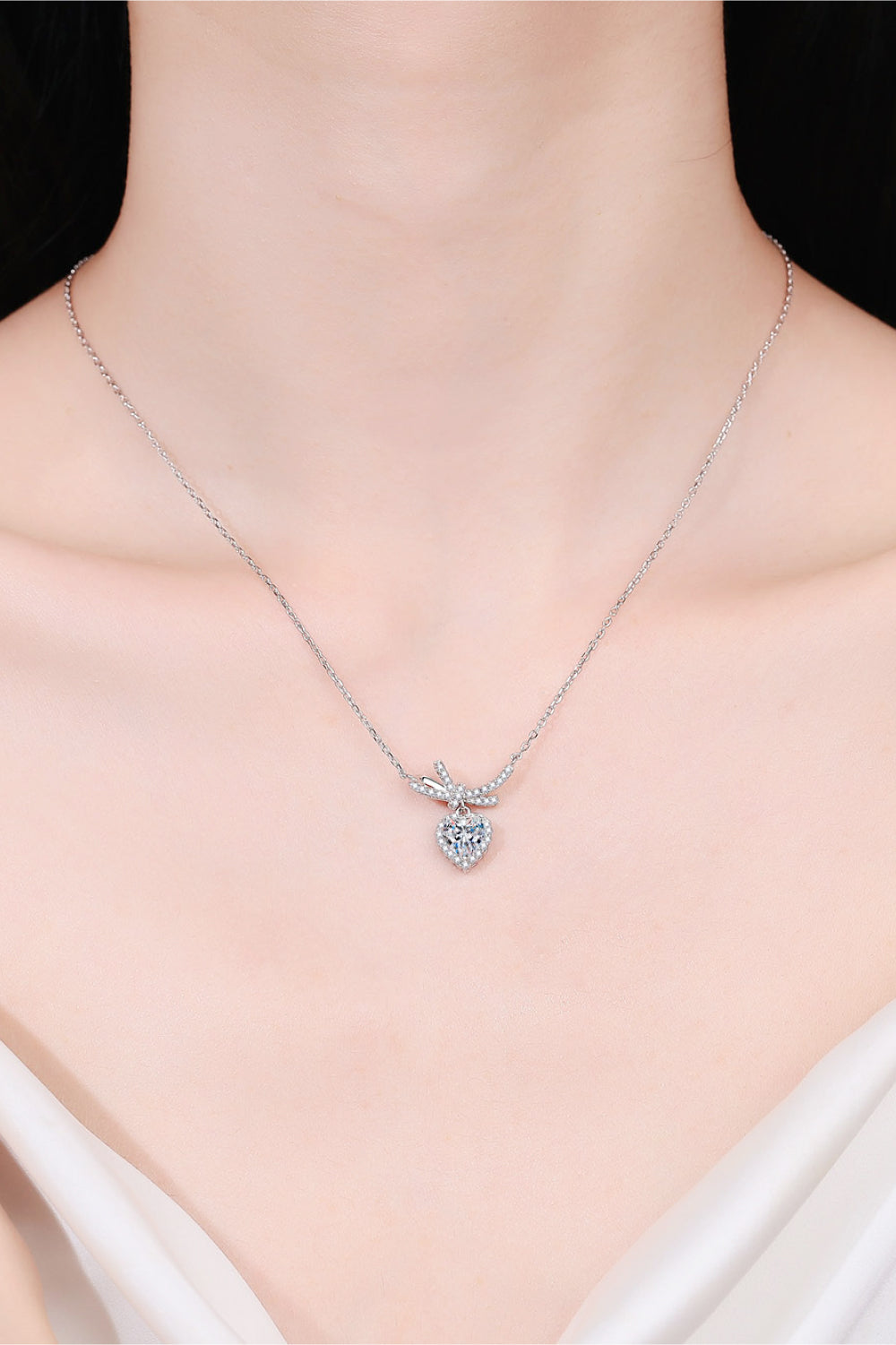 1 Carat Heart Pendant Necklace